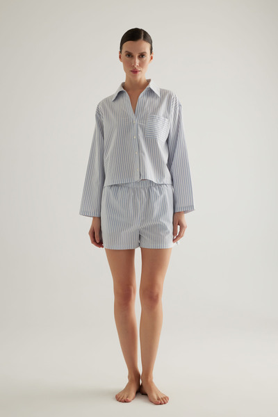 Hays Kadın Çizgili Dokuma Cepli Şort Pijama Altı