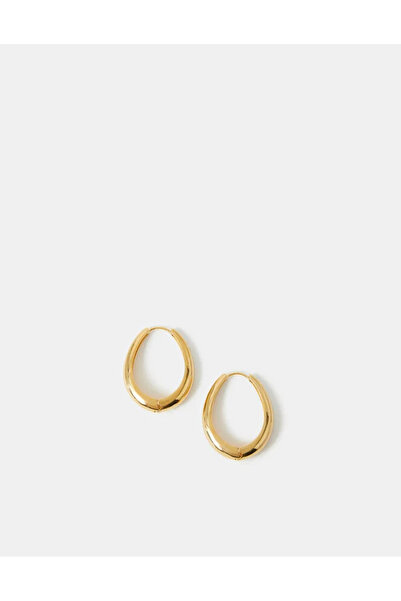 Accessorize Z Large Oval Küpe Altın Kaplama