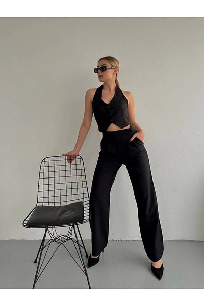 Zerenyus Palazzo Trousers Black
