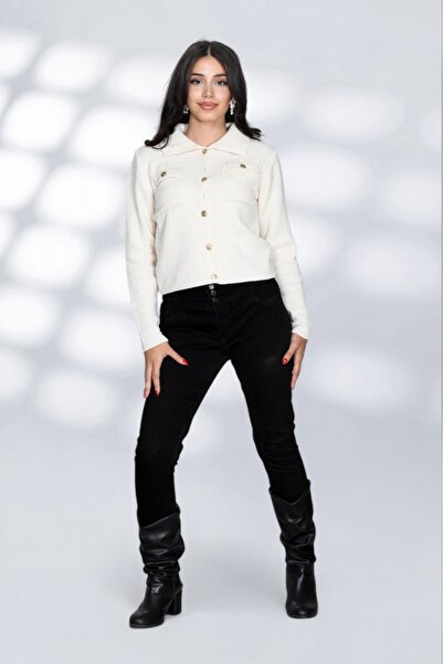 NEWCO CĂMĂ DE TRICOTAJ CONFORTABILĂ ȘI MODERENĂ ŞIC CU DETALII DE TRICOTAT CU BUCĂTĂ DE BĂTĂ