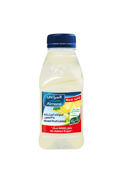 almarai مشروب الفواكه المشكلة والليمون، مع اللب، بدون إضافة سكر، 200 مل