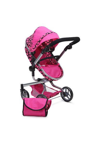 Moni Doll stroller with carrycot Bella Pink