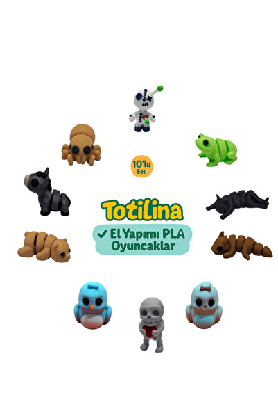 10'lu set (voodoo kurbağa kedi ejderha kuş iskelet ayı eşek…)