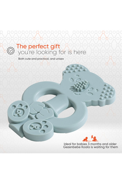 Gezenbebe Baby Training Toothbrush & Teether | Soft BPA-Free Infant Tooth Brush, Teething Relief