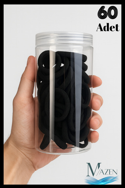 MAZEN Set of 60 Black Rubber Buckles |   Good Quality and Unbreakable Hair Clip |   In the Box |   Women Men Buckle