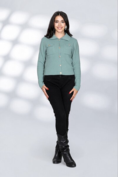 NEWCO Comfortable and Modern Stylish Knitwear Shirt with Pockets and Buttons with Knit Details