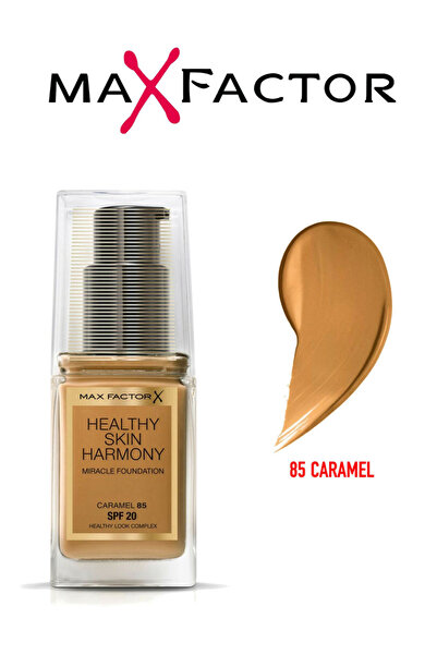 Max Factor Healty Skin Harmony Foundation, medium coverage, shade 85 Caramel, 30ml