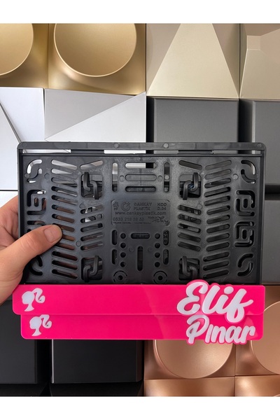 ARGECNC Barbie kişiye özel isim pleksi motor plakalık