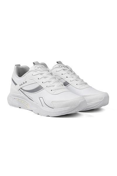 KAJILA Unisex White Special Design Modern Comfortable Casual Sneaker Daily Walking Shoes
