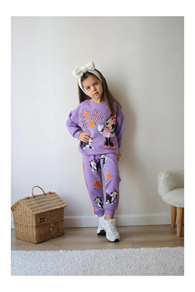 QUEEN KİDS مجموعة كوين كيدز للبنات 5000 ميكي بنفسجي