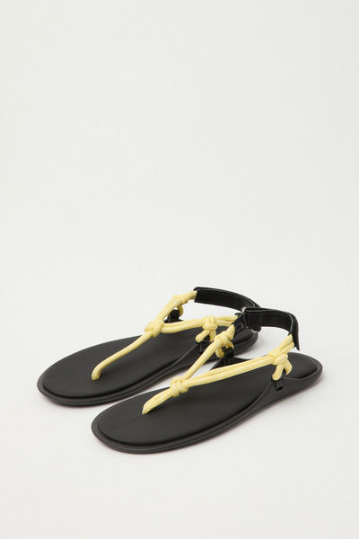 LUTVELIZADE sandale 2502 - Frânghie înnodată pentru flip-flops, galbenă, pent...