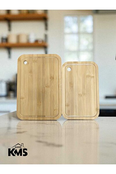 kmskumsar Bamboo 2-Piece Cutting Board Set