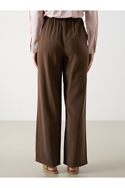 LC Waikiki Satin Women's Trousers with Elastic Waist