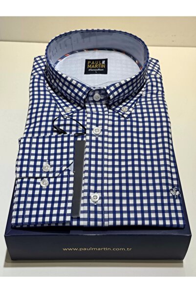 Paul Martin Canadian PAUL MARTİN NEW COLLECTION EKOSE MODEL COTON ER GÖMLEK -...