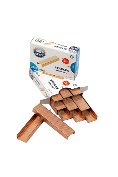 Dörtel Tedarik دبابيس تثبيت 1000 Li 24/6 أصفر 1551 10 عبوات