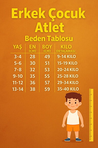 belpa Akpınar Çamaşırları Erkek Çocuk Penye Atlet 6'Lı