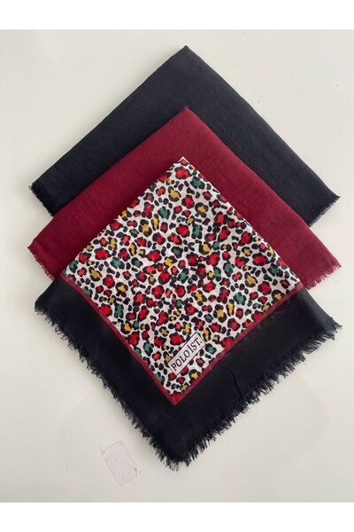 poloist 3 Pieces Mixed Patterned Cheesecloth Writing