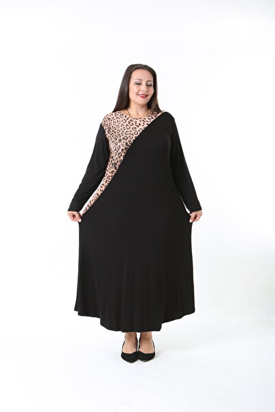 XL Modam ΓΥΝΑΙΚΕΙΟ ΦΟΡΕΜΑ ΛΥΚΡΑΙΝΑ ΒΙΣΚΟΝΤΙ ΜΑΥΡΟ ΜΕ ΣΧΕΔΙΟ ΜΕΓΑΛΟ ΜΕΓΕΘΟΣ