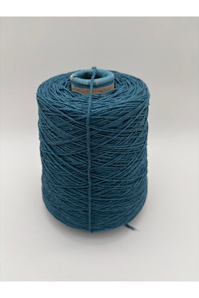 kumasfabrik (500 Gr) Cotton Hand Knitting Yarn-Cotton Yarn-Punch Yarn-Bag Yarn-Motif Yarn/Petrol Blue