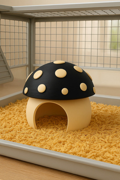 Y×UURA Hamster Evi ₍ᵔ•⩊•ᵔ₎ Hamster Yuvası ( Siyah ) Hamster Kafesi ve Habitat...