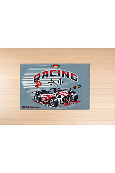 Razz Moda غطاء غداء منقوش لسباق السيارات للأولاد