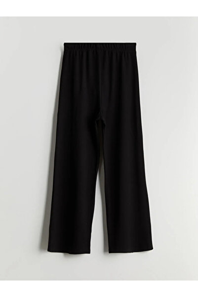 LC Waikiki LCW KidsSiyah Beli Lastikli Wideleg Kız Çocuk Pantolon