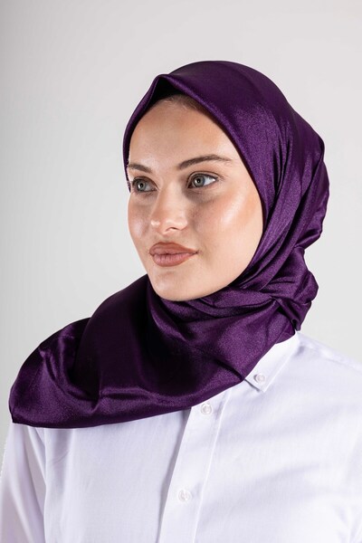 Akel Plain Crystal Fabric Scarf - Non-Slip, Stylish, Tok Standing |   Daily & Evening Dress Compatible