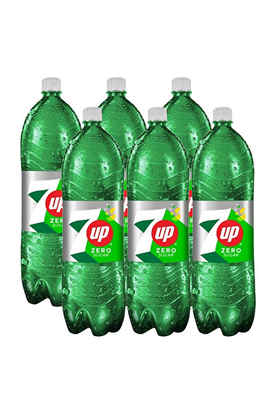 7 Up 7Up Zero Sugar Soft Drink, Plastic Bottle, 1L × 6
