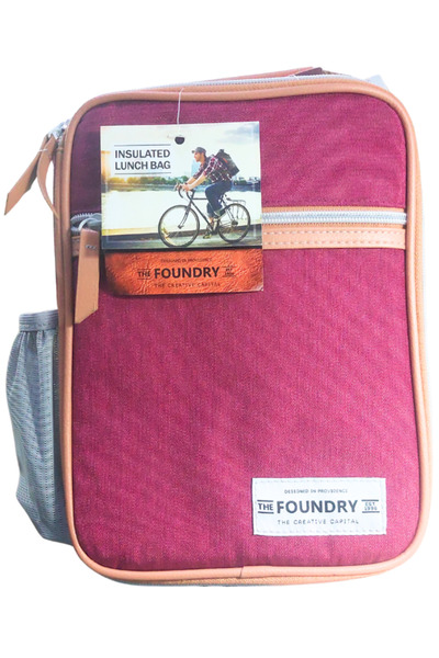 foundry "The Creative Capital" Insulated Lunch Bag – Stylish, Thermal & Easy to Clean ( Assorted Colour )