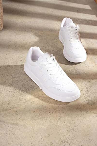 royalmoni Lace-Up Casual Sneakers White Sneaker White