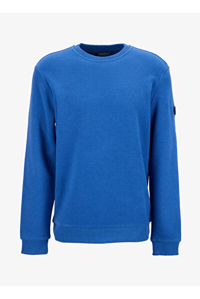 Discovery Expedition D5WM-SWT3940 İndigo Melanj Bisiklet Yaka Relaxed Düz Erk...