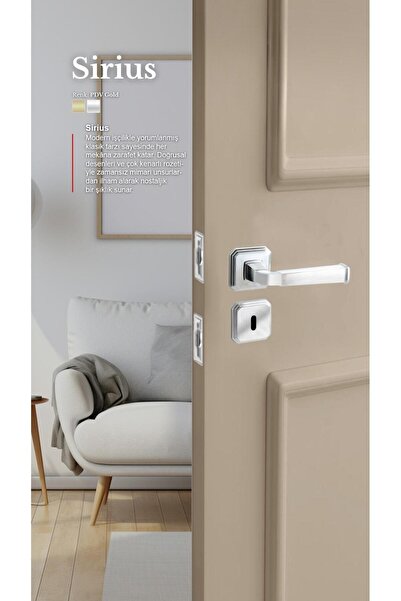 alastore Sirius (cu blocare pentru toaletă) - Mâner pentru ușă de cameră cu r...