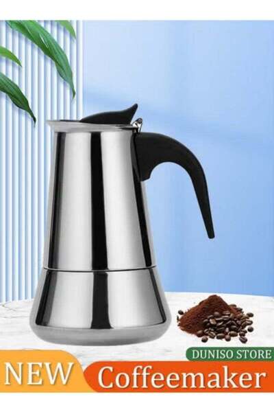 Generic DUNISO Espresso Percolator Mocha Pot, Electric Coffee Machine, Stainless Steel Mocha Pot, Portable