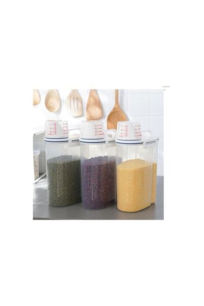 Generic AS SEEN ON TV Cereal Dispenser Storage Box Kitchen Food Grain Rice Container with Pour Spout Measur