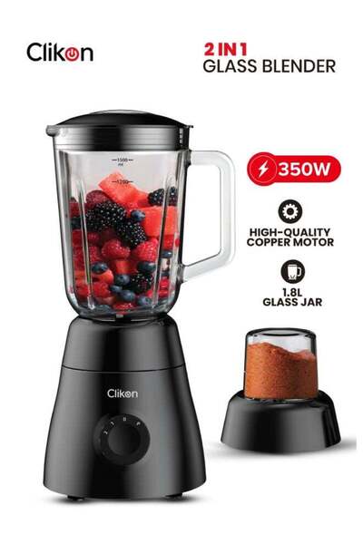 Generic Clikon 2-In-1 Juicer Blender Chopper Set 1.5 L , 600W Powerful Motor With 2 Speed Setting And Pulse