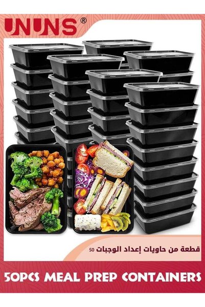 Generic Meal Prep Containers,50Pack 1000ML Food Prep Containers With Lids,Dis...
