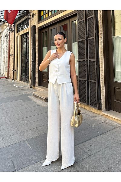 ikomteks Linen Vest Set