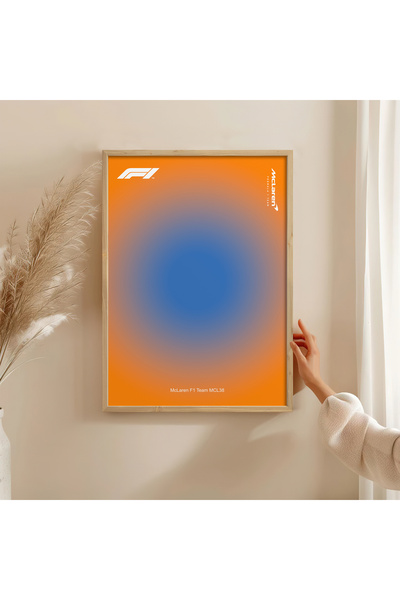 HOMEPACK Formula1 Painting with Wooden Frame Poster Art Wall Decor Tk/1556