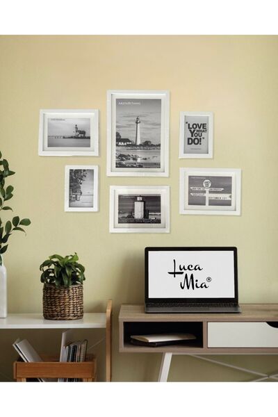 Vovo Concept Set de 6 rame de fotografii din lemn - alb