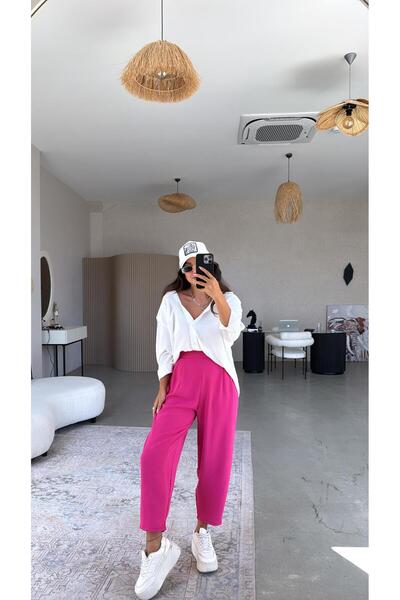 Buket Teke Fuchsia Aerobin Harem Pants