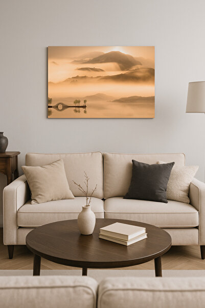 çokaş Manzara Baskılı Bohem Büyük Boy Kanvas Duvar Tablosu