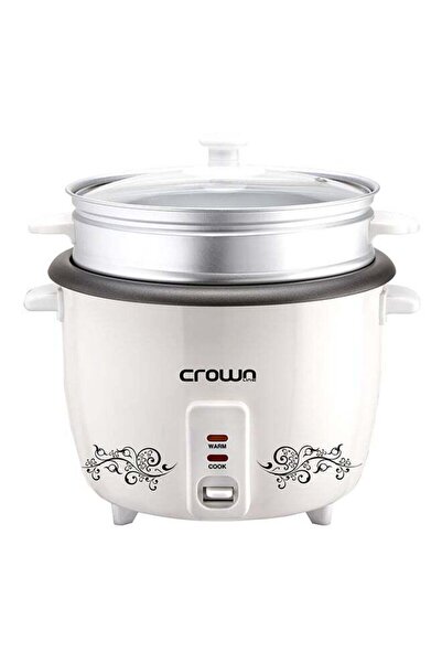Generic طباخ أرز كراونلاين مع جهاز بخار 1.8 لتر 400.0 واط RC-169 أبيض