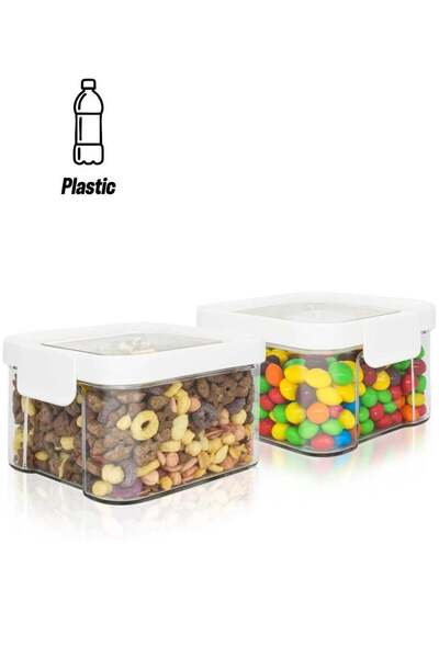 Generic SYOSI Airtight Food Storage Containers, 2 Pac 460ml/15oz Thick Plastic Containers with Lids, Subpac