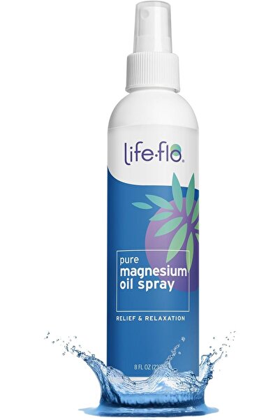 lifeflo Life-Flo Pure Magnesium Oil Spray for Feet & Body - 100% Magnesium Chloride - 8 oz