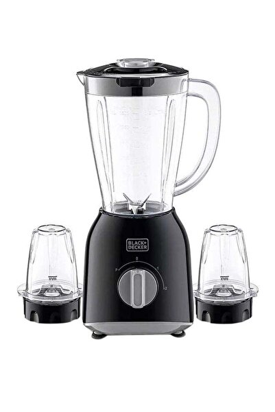 Generic خلاط بلاك آند ديكر مع مطحنتين سعة 1.5 لتر وقوة 400 وات BX365J أسود