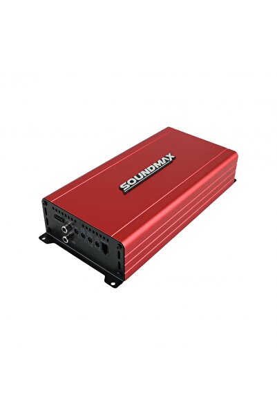 Soundmax Sx-Lm1200.1 Mono Amfi Kırmızı Bas Amfisi 1ohm 1200rms- 2 Ohm 880rms-4ohm 600rms-bas Kontrollü