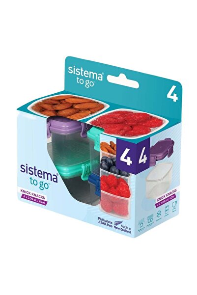 Generic Sistema Mini Knick Knacks To Go Food Storage Containers 4 Pack 62ml –...