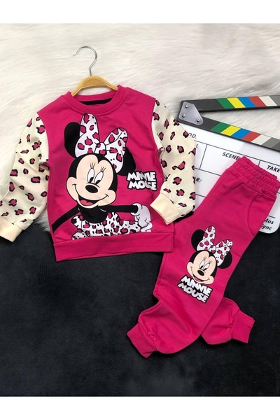 KGN GİYİM Girls' Suit Leggings Knitwear Bottom Top Set