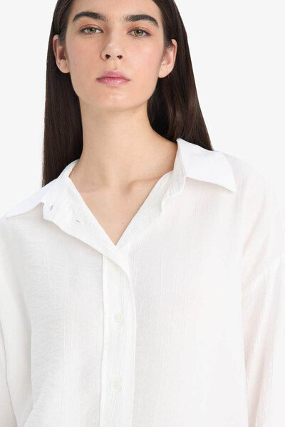 DeFacto Beyaz Kadın Gömlek F2316AX/WT80