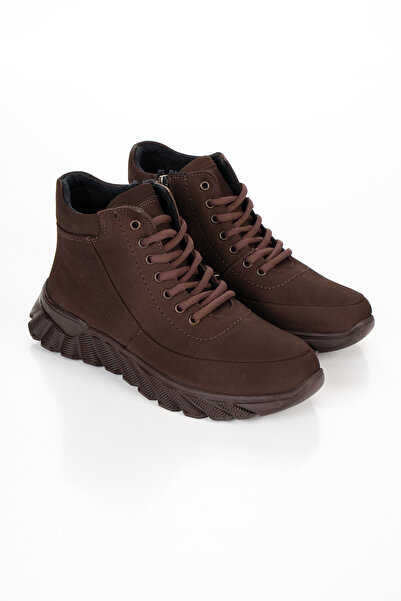 REALMİNE 1459 - Nubuck - Γνήσιο δέρμα - Πλήρως ορθοπεδικό - Με φερμουάρ - Με κορδόνια - Casual Γυναικείες μπότες